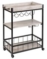 Carucior pentru bucatarie, Wenko, Rustico, 80 x 89.5 x 40 cm, metal/mdf, negru/gri