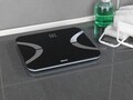 Cantar de baie LED, Wenko, 30x26x2.1 cm, sticla/ABS, negru/gri