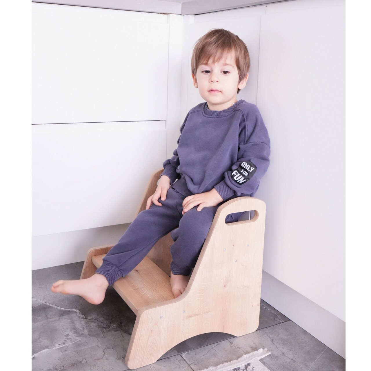 Scaun pentru copii, Bambini, Steps, Maro - 2 | YEO