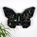 Raft de perete, Evila Originals, Cry007-S, 27x40x6 cm, Lemn masiv, Negru