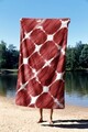 Prosop de plaja, Astacura, Red Muscle 70, 70x130 cm, 70% poliester/30% poliamida, Multicolor