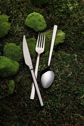 Set de tacâmuri (12 piese), L'essentiel Maison, 294HRO1111, Furculiță de masă: 21 x 2,5 cm (4 bucăți), Negru