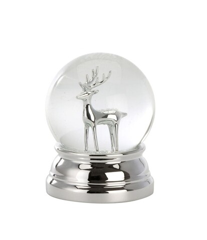 Glob de zapada, Hermann Bauer, Reindeer, 10 x 8 cm, polirasina, argintiu/alb Hermann Bauer jun.