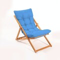 Scaun de gradina, Meya Dekor, My006, 59x90x44 cm, Lemn de fag, Albastru / Natural