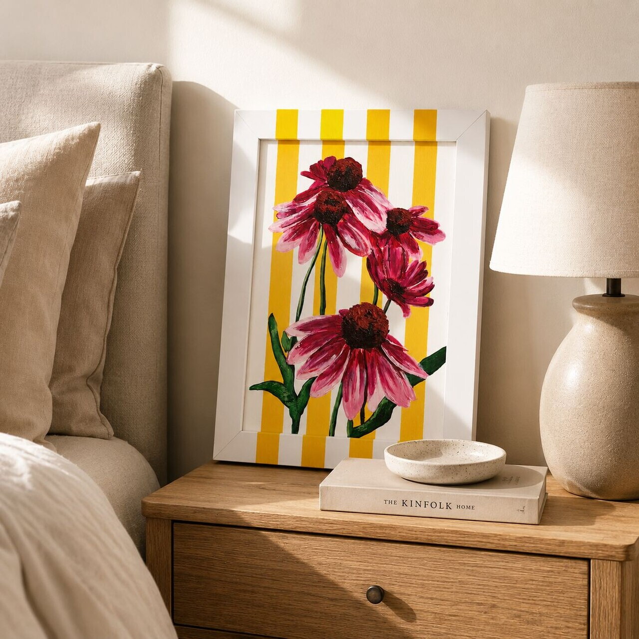 Tablou decorativ, YBC11862, Canvas, Rama din lemn (grosime 3 cm), Multicolor