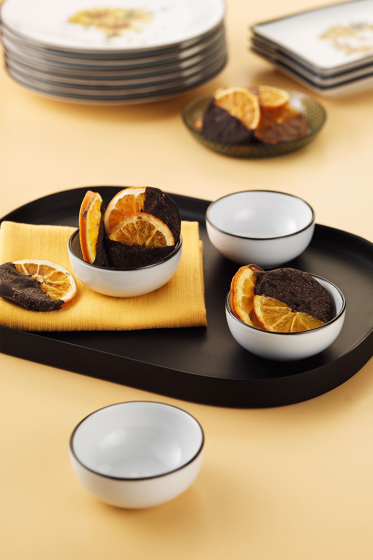 Set boluri, Hermia, 710KTP4547, Portelan, Negru