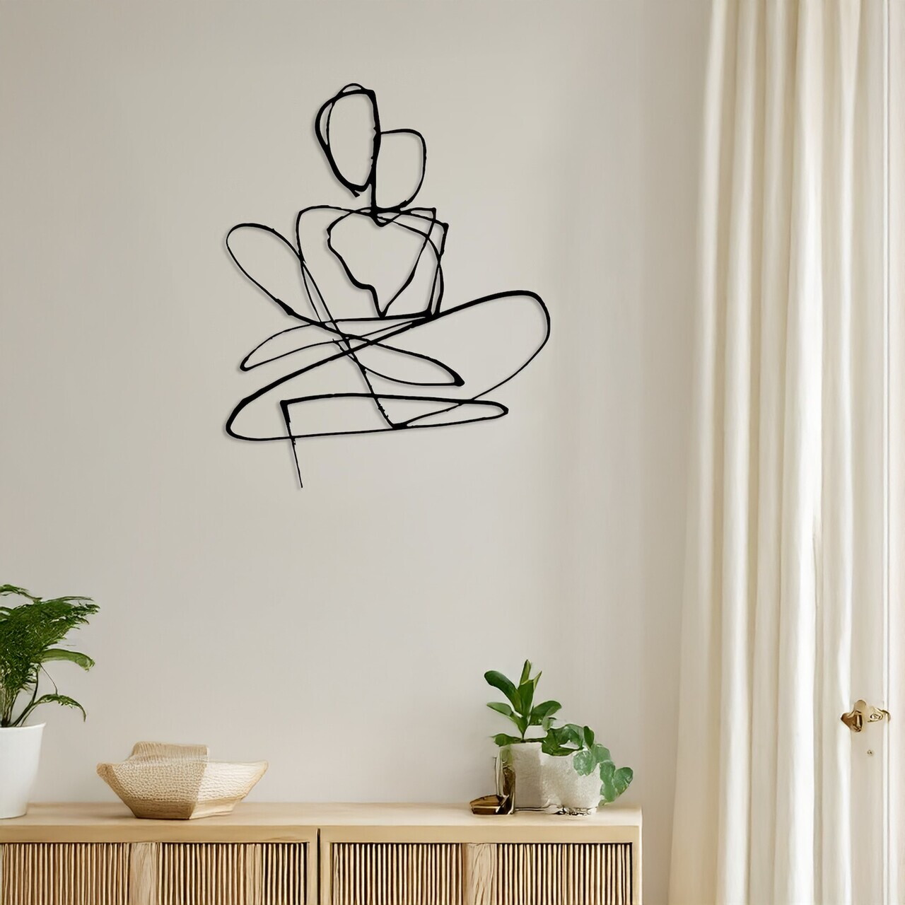 Decoratiune de perete, DCV-1039-MT, Dimensiune: 50 x 40 cm, Negru