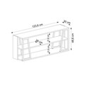 Comoda TV, Arnetti, Lissa Rafli / Tv Stand, 123.6x30x48.6 cm, PAL, Safir / Alb