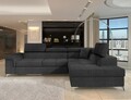 Coltar extensibil dreapta 4 locuri ELTAP, ERI-03, Eridano, 275x202x88 cm, lemn/poliester, gri antracit