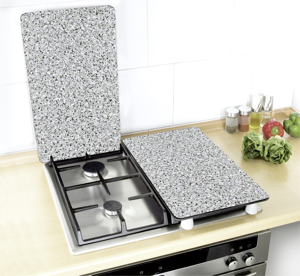 Set 2 protectii universale pentru aragaz, Maximex, Granite - 2 | YEO