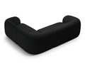 Coltar dreapta 4 locuri, Kate, Micadoni, 252x220x76 cm, tesatura boucle, negru