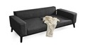 Canapea extensibila cu 3 locuri, Artie, 560ARE2902, Lemn de fag / PAL, Antracit