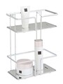 Etajera pentru baie, Wenko, Termoli, 25.5 x 35.5 x 14.5 cm, inox/plastic, argintiu
