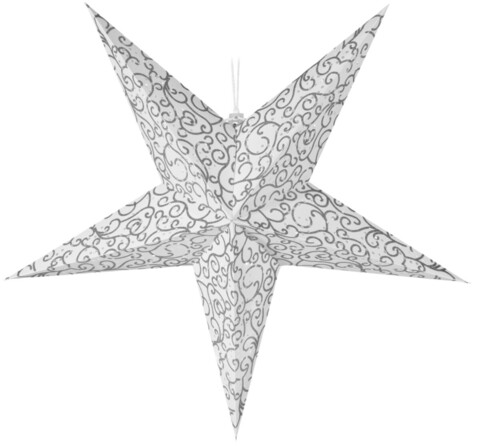 Decoratiune luminoasa star glitter, Ø60 cm, hartie, argintiu