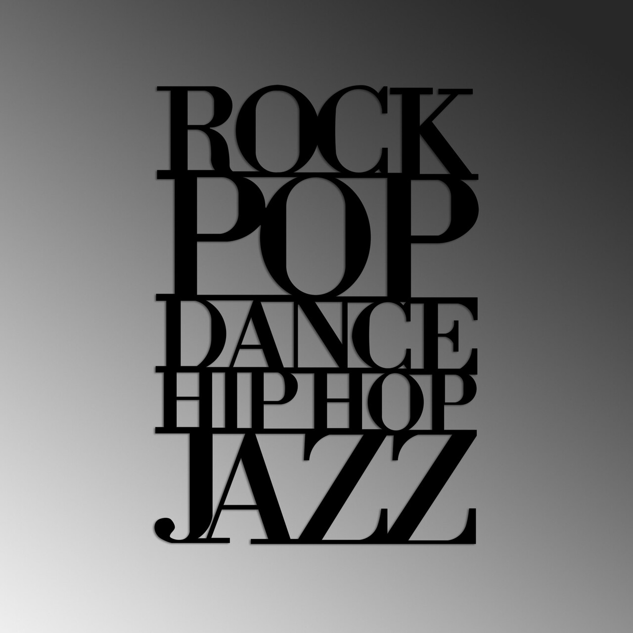 Decoratiune de perete, We Love Music, Dimensiune: 70 x 49 cm, Negru - view 4
