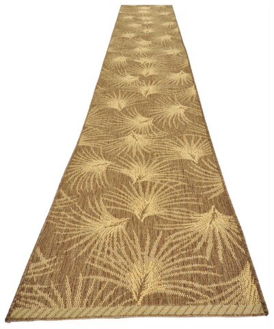 Traversa pentru hol Zara Curls, Decorino, 80x100 cm, polipropilena, maro