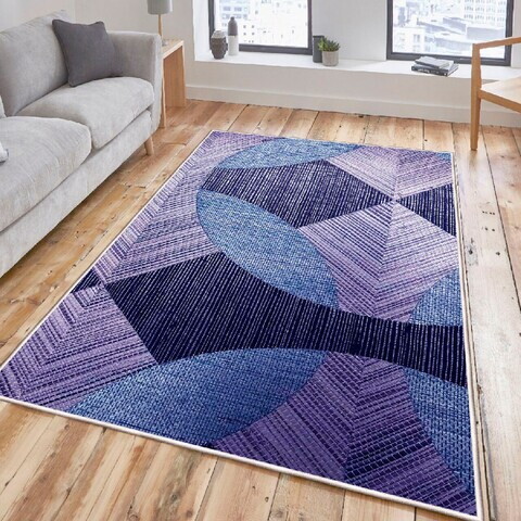 Covor, Woosonıl048, 180x280 cm, Mov / Liliac / Albastru