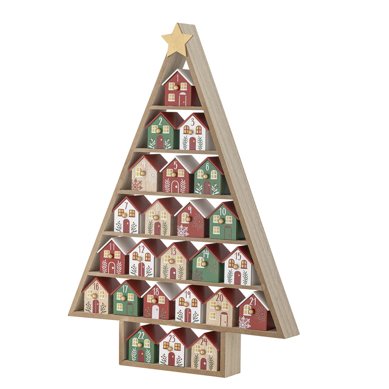 Calendar Advent, Bloomingville, Calvin, 44x6x61.5 cm, MDF, multicolor — imaginea 6