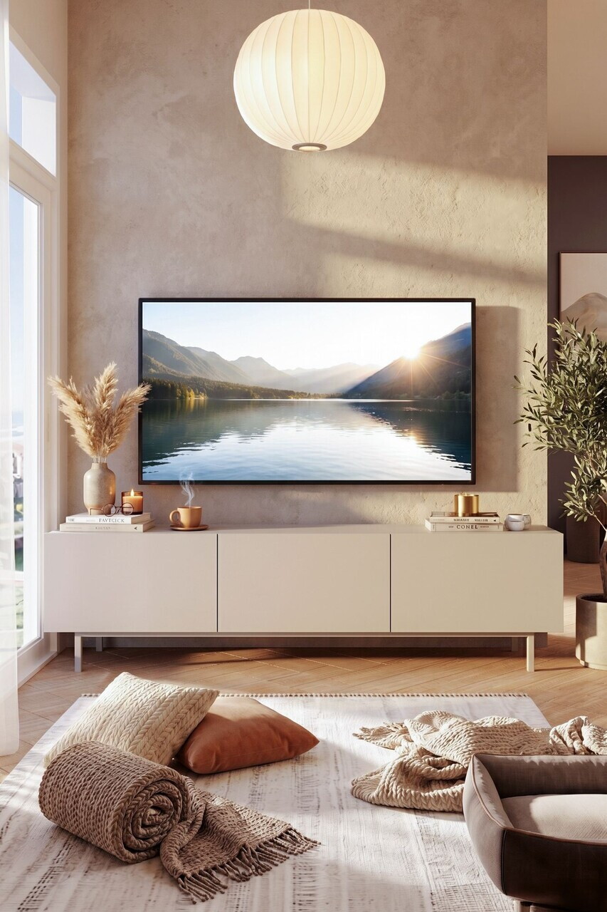 Comoda TV, Hanah Home, Coast, 180x47.3x36.8 cm, PAL, Nisip — imaginea 4