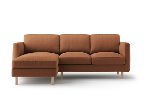Coltar stanga 3 locuri, Eden, Micadoni, 223x150x90 cm, catifea, miere
