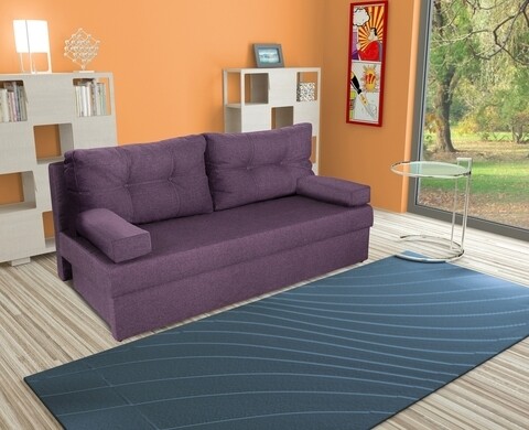 Poza Canapea extensibila Alfi 192x80x77 cm cu lada de depozitare, Purple