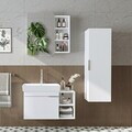 Set Dulap de Baie cu Chiuvetă și Oglindă (3 Piese), Hanah Home, 2926, PAL MELAMINAT, Alb