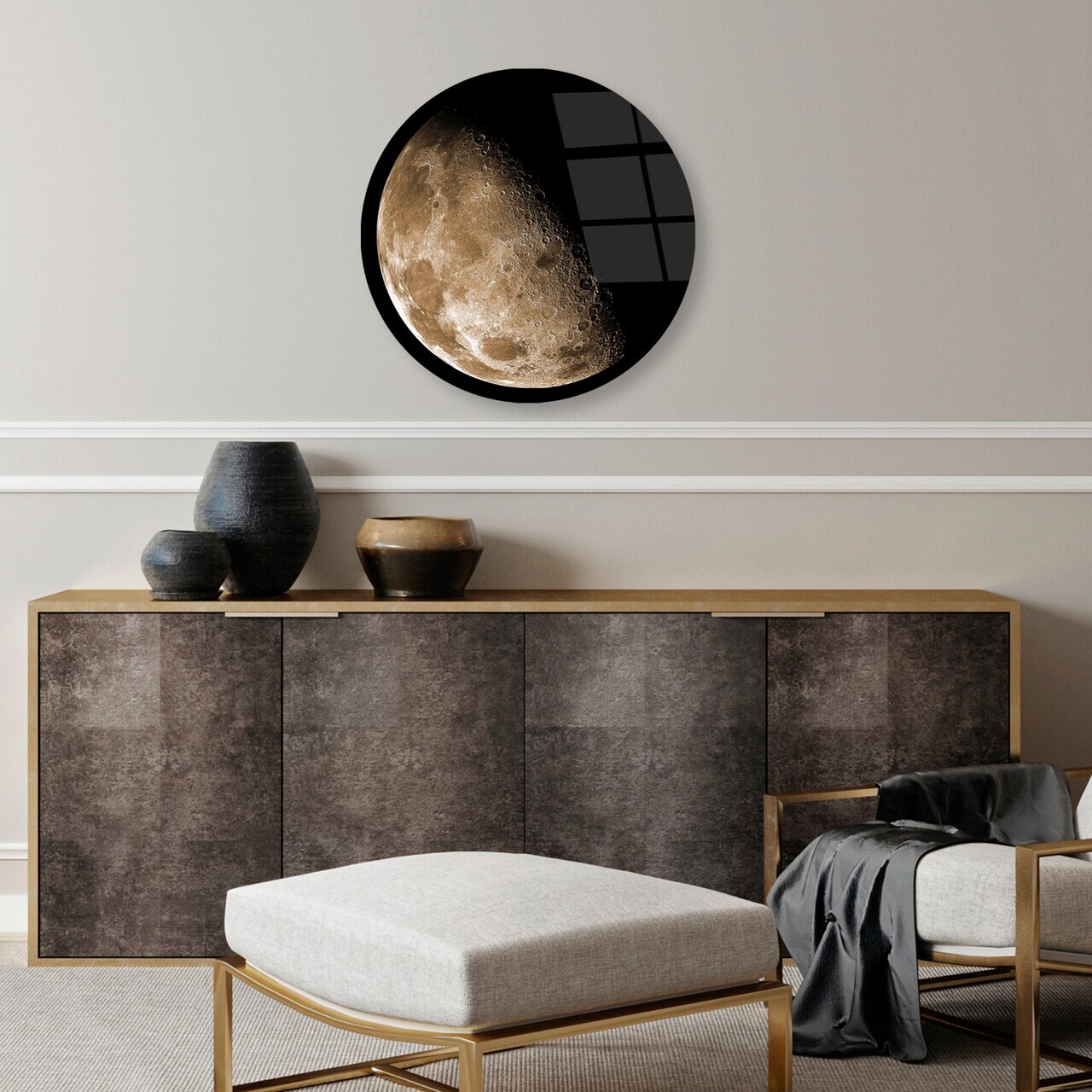 Tablou decorativ, UV-1145, ø30 cm, Multicolor — imaginea 3