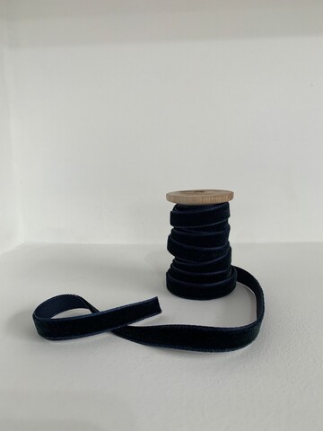 Ornament de brad de Crăciun, BSY612, 4.3x6 cm, Catifea, Albastru inchis