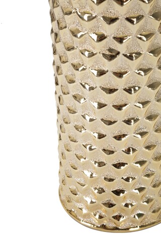 Lampa de masa, Glam Gold, Mauro Ferretti, 1 x E27, 40W, Ø30 x 47.5 cm, ceramica/fier/textil, alb/auriu