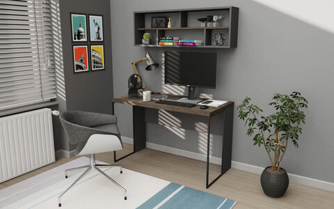 Birou, retricy, bronx, 120x59.6x114.2 cm, pal, wenge / antracit