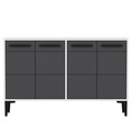 Consola, Odessa, Stria, 120x30x75 cm, PAL, Alb / Antracit