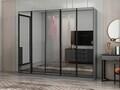 Dulap pentru haine, Hanah Home, Nisa, 225x210x52 cm, Antracit