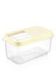 Set recipiente depozitare, Okko - Kitchen, 639OKK1117, Plastic , 34.5 x 19 x 17.5 cm, 7.5 L, 3 piese, Crem