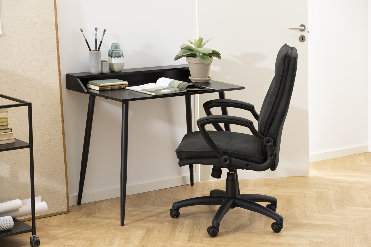 Scaun de birou Brad, Actona, 67x69.5x115 cm, rotativ, poliester/nailon, antracit - view 9