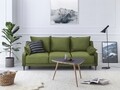 Canapea extensibila, Lilas, Mazzini Sofas, 3 locuri, cu lada de depozitare, 215x94x90 cm, catifea, verde