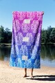Prosop de plaja, Astacura, Life With Cats 90, 90x150 cm, 70% poliester/30% poliamida, Multicolor