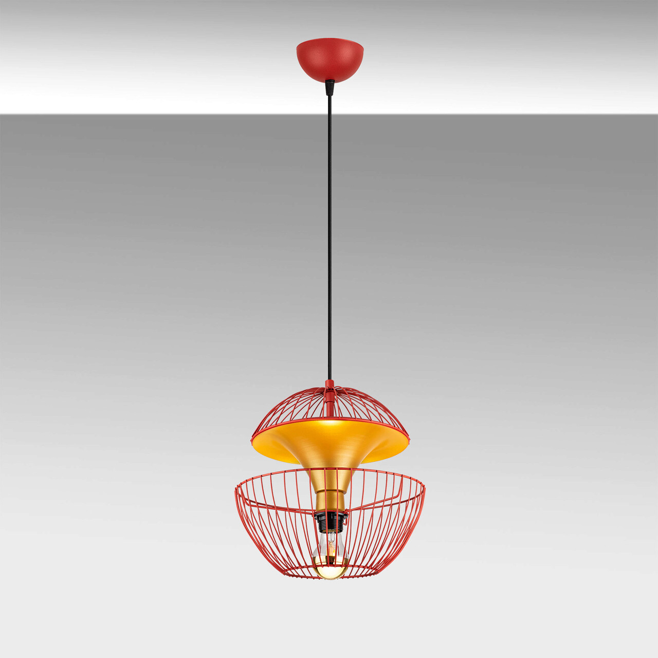 Lustra, Fulgor, 942FLG1254, Metal, Rosu - 2 | YEO