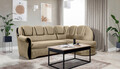 Coltar extensibil dreapta 3 locuri ELTAP, L-036, Lord, 243x180x112 cm, lemn/poliester, maro deschis/negru