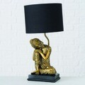 Lampa de masa Buddha, Boltze, 24x48 cm, 1 x E27, 40W, polirasina, auriu