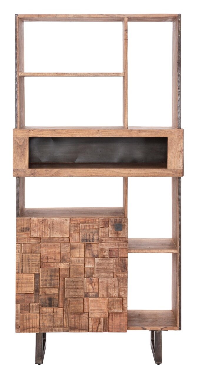 Biblioteca Mumbai, Mauro Ferretti, 88x40x177 cm, lemn de salcam, maro - 2 | YEO