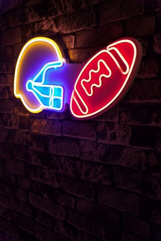 Decoratiune luminoasa LED, NFL Football Red, Benzi flexibile de neon, DC 12 V, Multicolor mezoni.ro