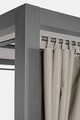 Pat de zi Dream, Bizzotto, 188 x 208 x 205 cm, aluminiu/textilena/poliester, gri carbune