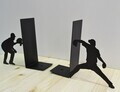 Opritor de carti, RT-MET-BOOKEND-003, Dimensiune: 21 x 8,2 x 19 cm (1 bucată), Negru