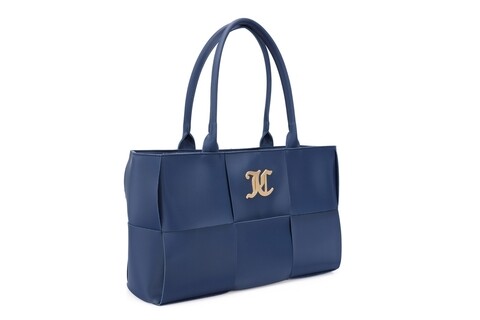 Geanta Juicy Couture 105, 40x12x25 cm, piele ecologica, albastru inchis