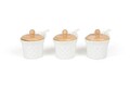 Set recipiente pentru condimente, Mbambu, 126MBM1135, Borcan de condimente: 100% CERAMICA, Nuc/Alb