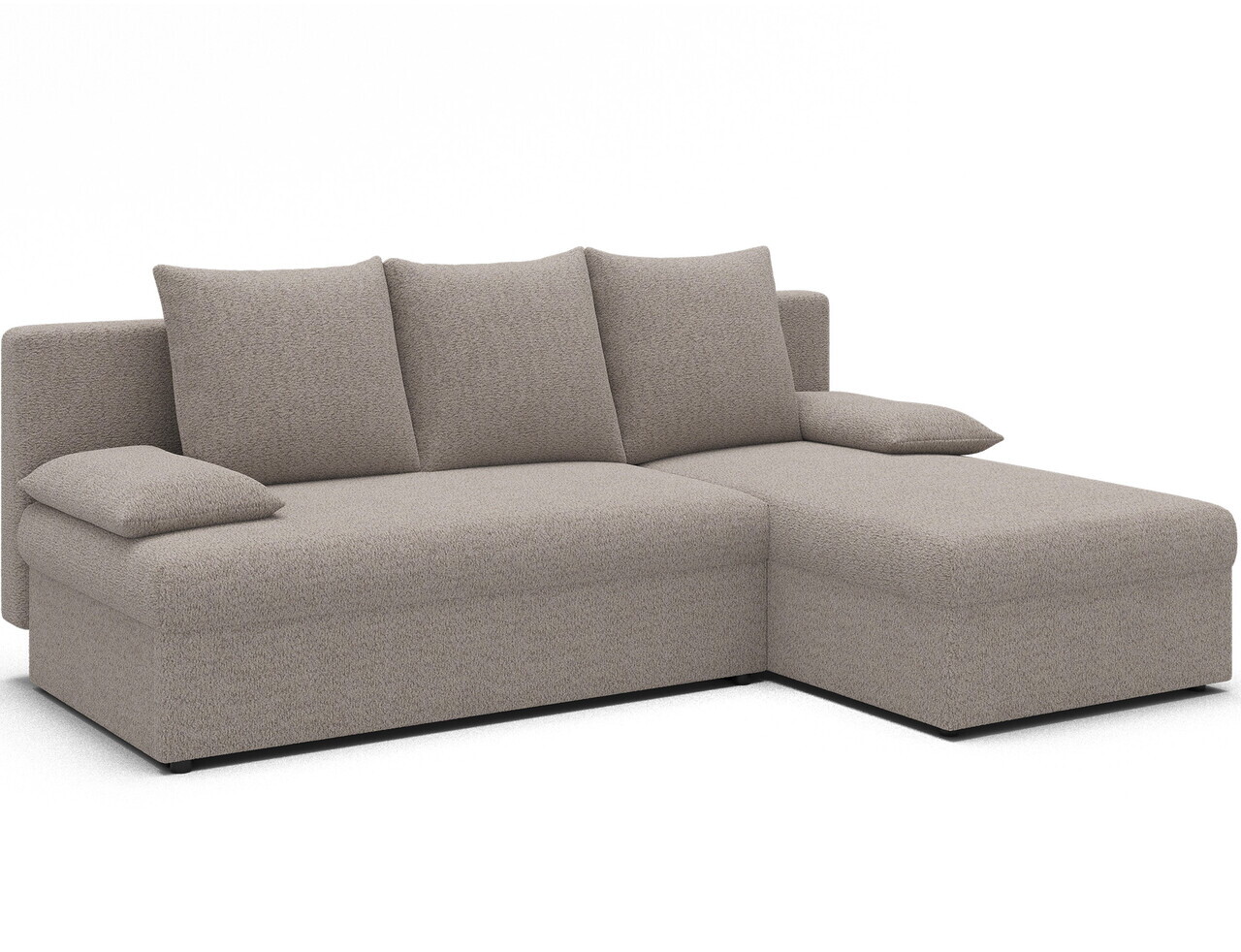 Coltar extensibil reversibil 3 locuri ELTAP, Gino, 201x143x90 cm, lemn/poliester, bej inchis — imaginea 4