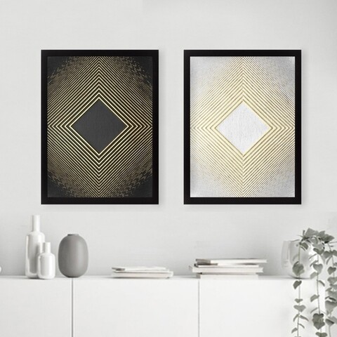 Set 2 tablouri decorative, set_033, lulu, 34x44 cm, plastic
