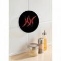 Suport pentru recipiente fierbinti Hot Pepper, Wenko, Ø 20 cm, sticla/silicon, negru/rosu