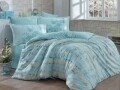 Lenjerie de pat pentru o persoana, 3 piese, 100% bumbac poplin, Hobby, Elenora, verde