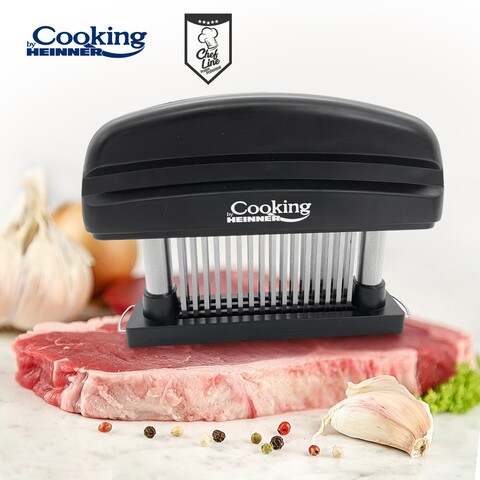 Dispozitiv pentru fragezirea carnii heinner, 15x3.5x11 cm, plastic/inox